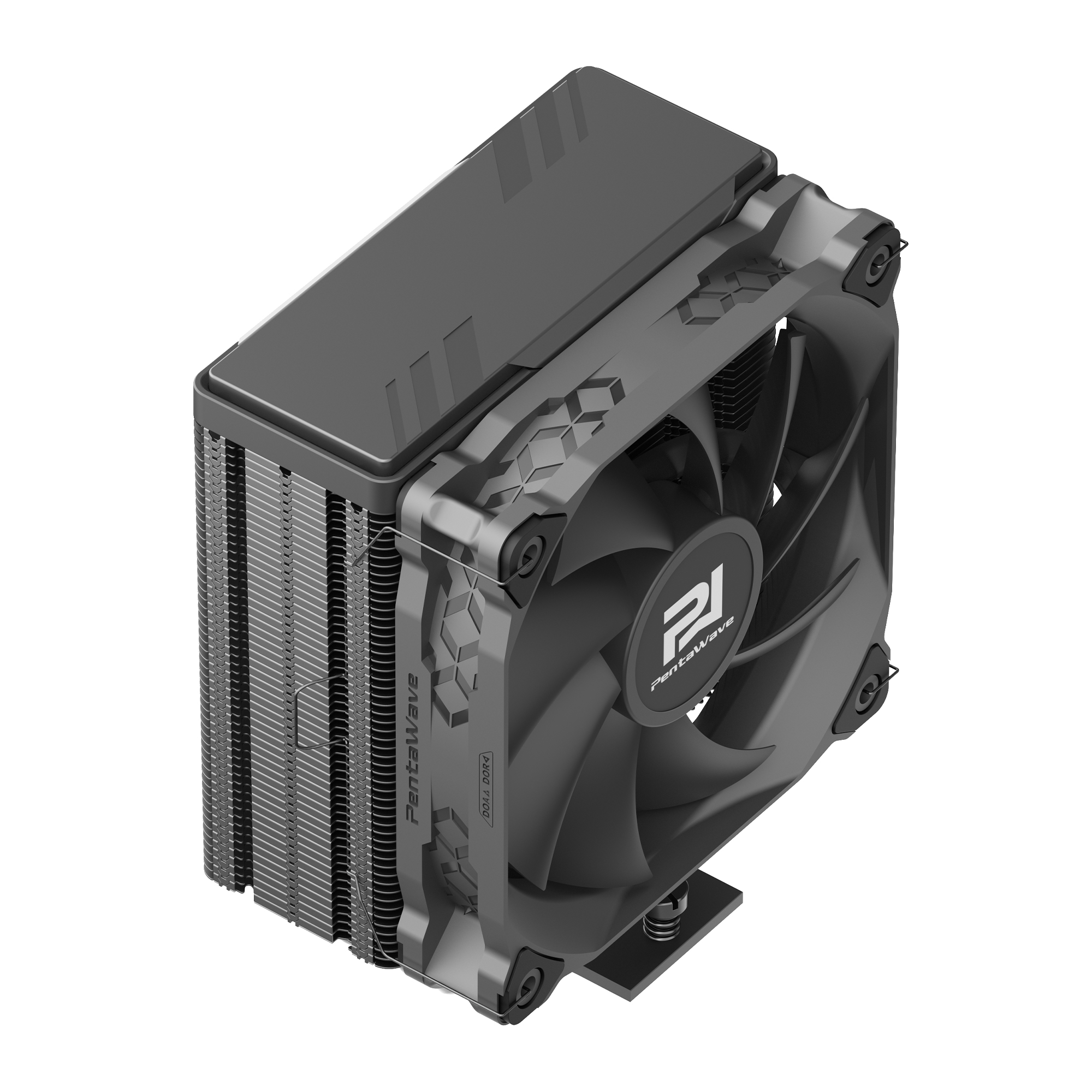 Кулер PentaWave PC-Z04E BK  LGA115X/1200/1700/AM4/AM5 (20 шт/кор, TDP 220W, 1*120mm PWM Fan, 4 тепловые трубки 6мм, 600-1850RPM, 12-32,6dBa)