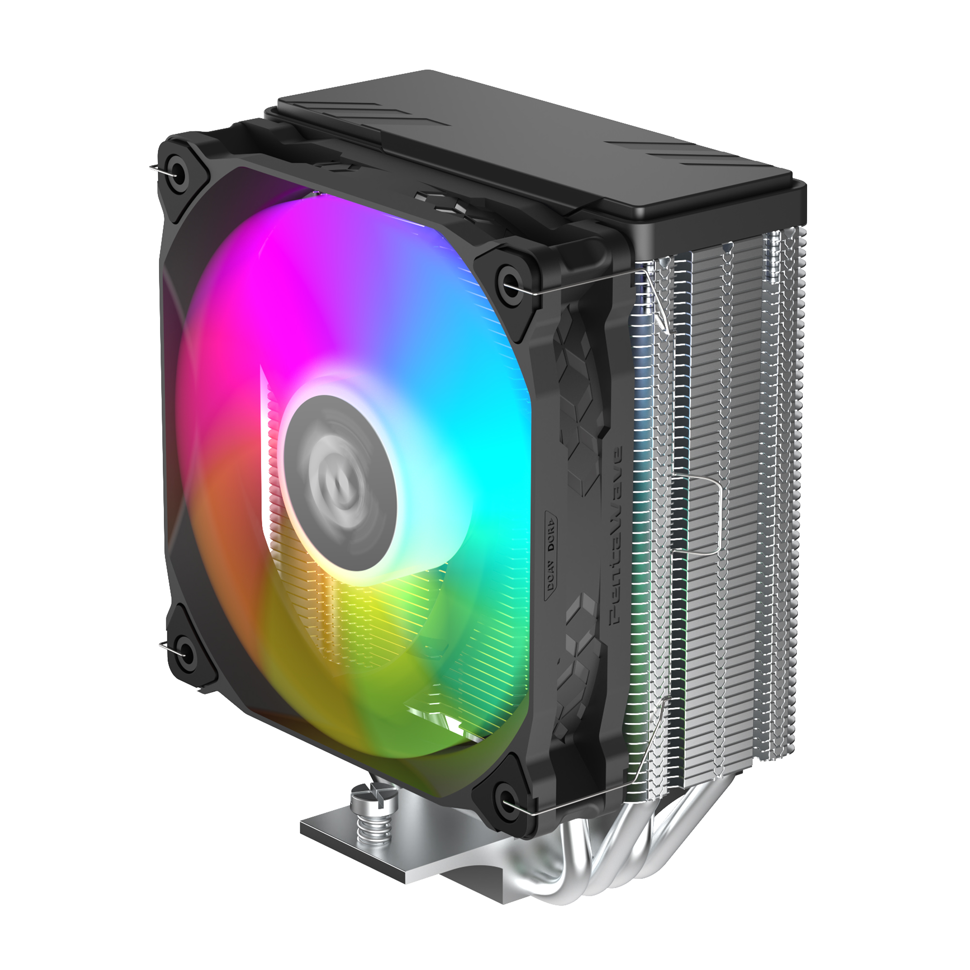 Кулер PentaWave PC-Z04E SRB ARGB  LGA115X/1200/1700/AM4/AM5 (20 шт/кор, TDP 220W, 1*120mm ARGB PWM Fan, 4 тепловые трубки 6мм, 600-1850RPM, 12-32,6dBa)