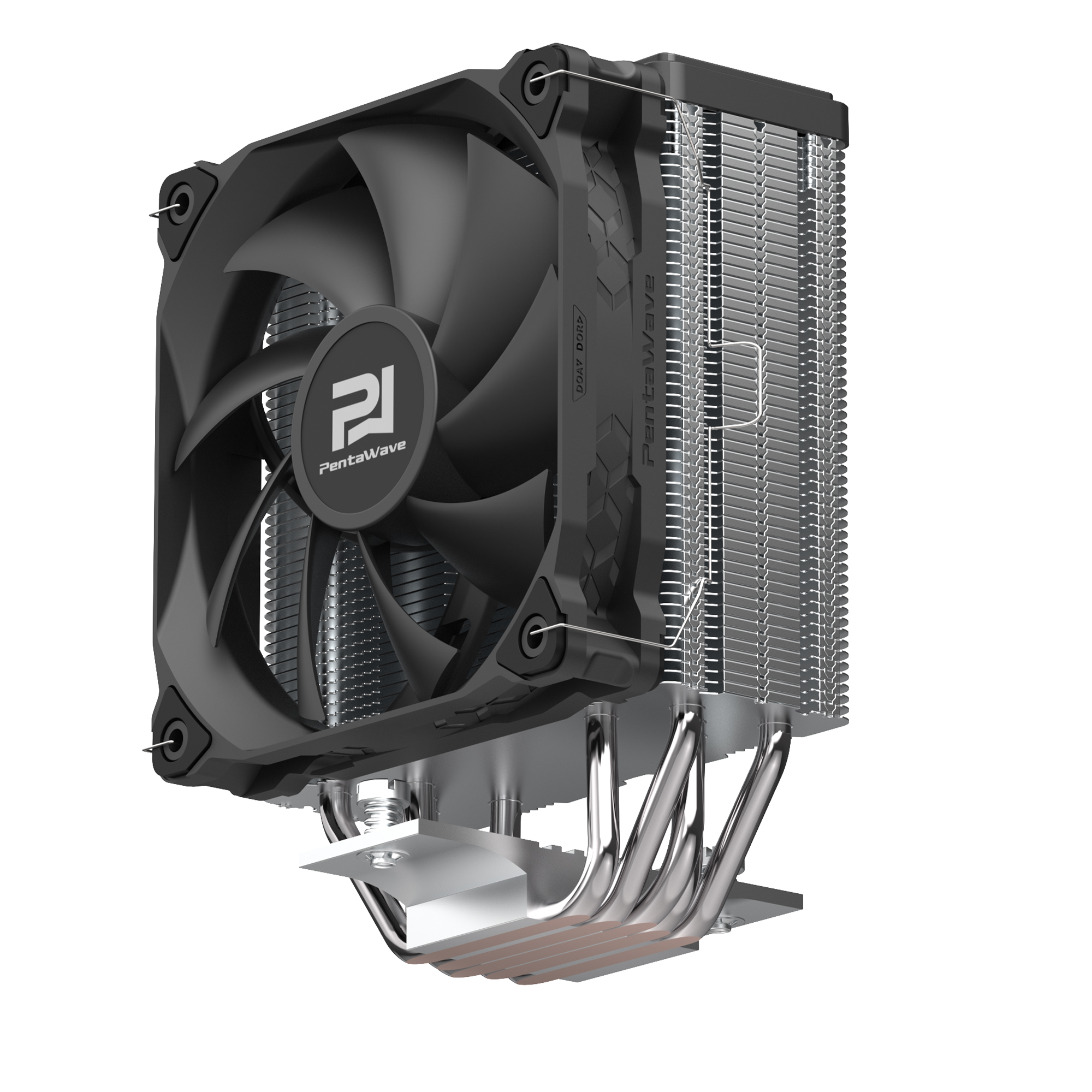 Кулер PentaWave PC-Z05E SRB  LGA115X/1200/1700/AM4/AM5 (20 шт/кор, TDP 235W, 1*120mm PWM Fan, 5 тепловых трубок 6мм, 600-1850RPM, 12-32,6dBa)