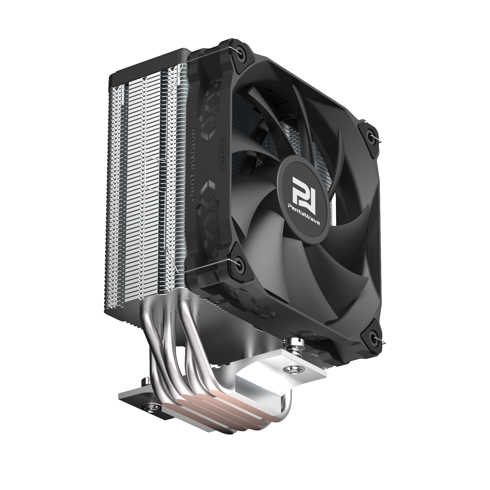 Кулер PentaWave PC-Z05E SRB  LGA115X/1200/1700/AM4/AM5 (20 шт/кор, TDP 235W, 1*120mm PWM Fan, 5 тепловых трубок 6мм, 600-1850RPM, 12-32,6dBa)