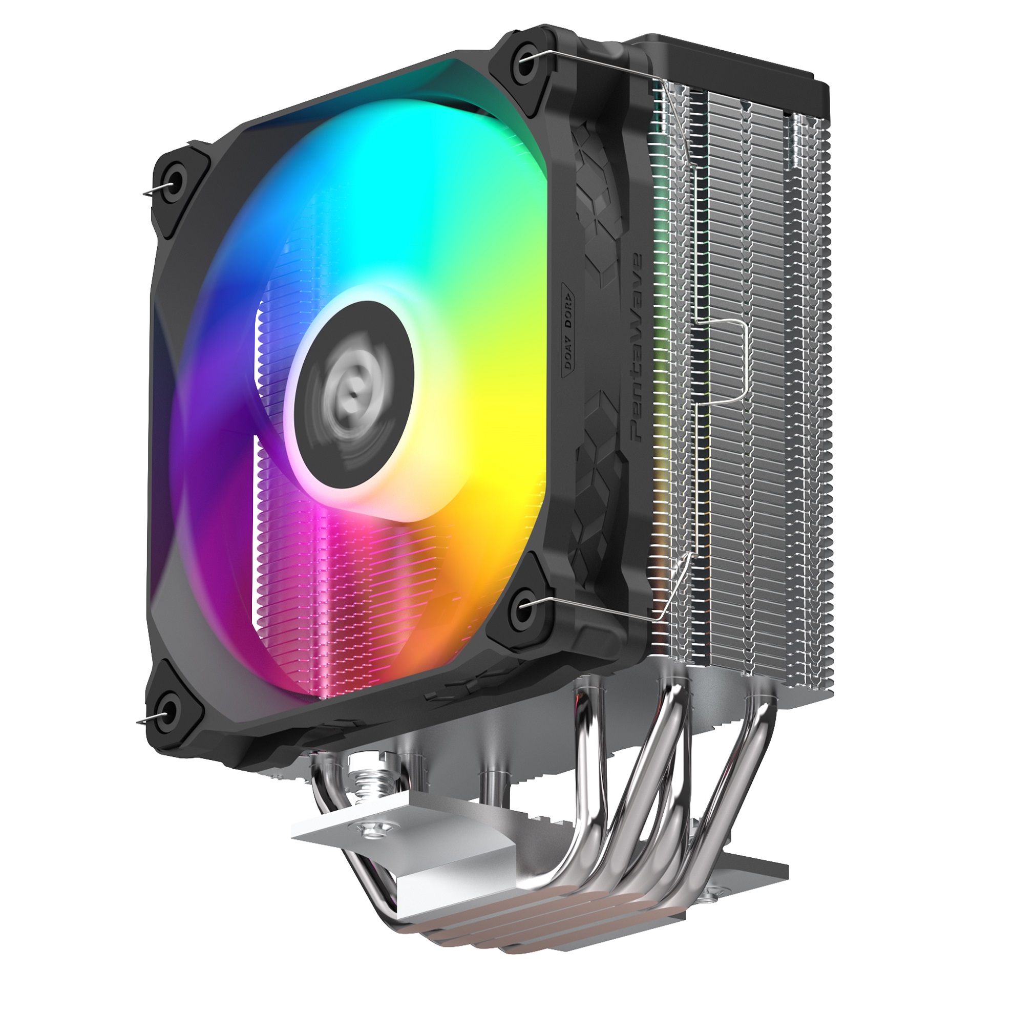 Кулер PentaWave PC-Z05E SRB ARGB  LGA115X/1200/1700/AM4/AM5 (20 шт/кор, TDP 235W, 1*120mm ARGB PWM Fan, 5 тепловых трубок 6мм, 600-1850RPM, 12-32,6dBa)