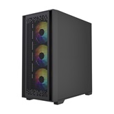 Корпус Powercase ByteFlow Black, Tempered Glass, 4x 120mm ARGB fans, ARGB HUB, чёрный, ATX  (CBFB-A4)