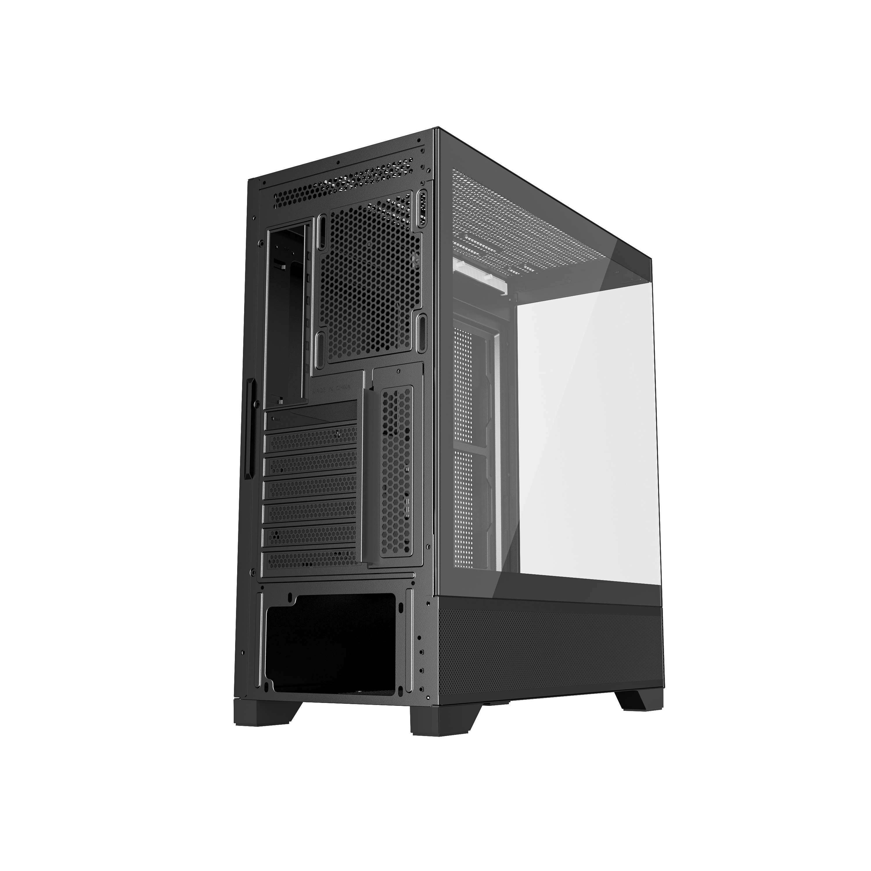 Корпус Powercase Luminous, Tempered Glass, чёрный, ATX  (CLB-L0)