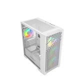 Корпус Powercase Mistral Micro X4W, Tempered Glass, 4х 120mm 5-color fan, белый, mATX  (CMMXW-L4)