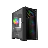 Корпус Powercase Mistral Micro X4B, Tempered Glass, 4х 120mm 5-color fan, чёрный, mATX  (CMMXB-L4)