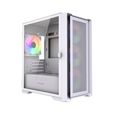 Корпус Powercase Alisio Micro X4W V2, Tempered Glass, 4х 120mm ARGB fans, ARGB HUB, белый, mATX  (CAMCXW-A4)