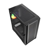 Корпус Powercase Alisio Micro X4B V2, Tempered Glass, 4х 120mm ARGB fans, ARGB HUB, чёрный, mATX  (CAMCXB-A4)