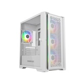 Корпус Powercase ByteFlow Micro White, Tempered Glass, 4х 120mm ARGB fans, ARGB HUB, белый, mATX  (CAMBFW-A4)