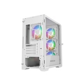 Корпус Powercase ByteFlow Micro White, Tempered Glass, 4х 120mm ARGB fans, ARGB HUB, белый, mATX  (CAMBFW-A4)