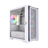 Корпус Powercase ByteFlow Micro White, Tempered Glass, 4х 120mm ARGB fans, ARGB HUB, белый, mATX  (CAMBFW-A4)