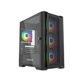 Корпус Powercase ByteFlow Micro Black, Tempered Glass, 4х 120mm ARGB fans, ARGB HUB, чёрный, mATX  (CAMBFB-A4)