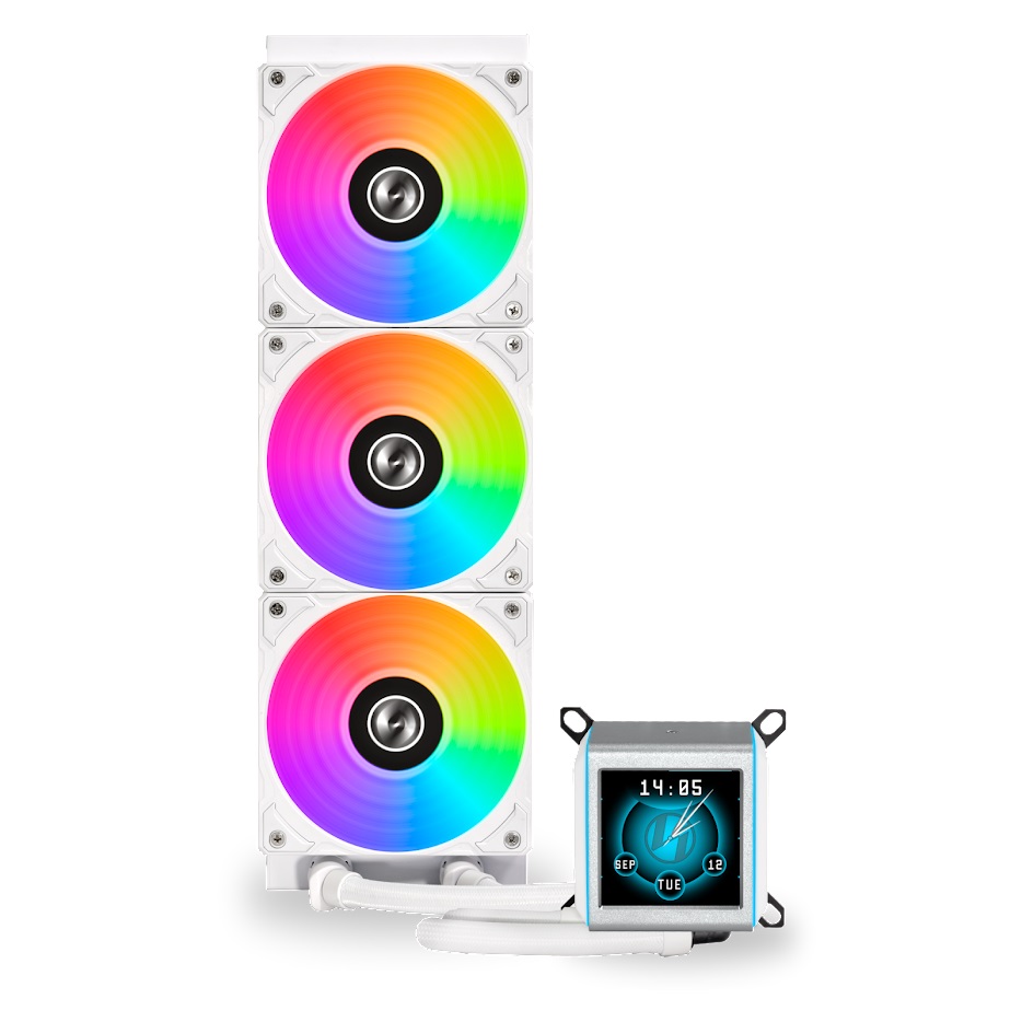 Система водяного охлаждения Lian Li GA II LCD 360 White (GA2ALCD36W) / 3x120mm ARGB PWM Fans / G89.GA2ALCD36W.R0