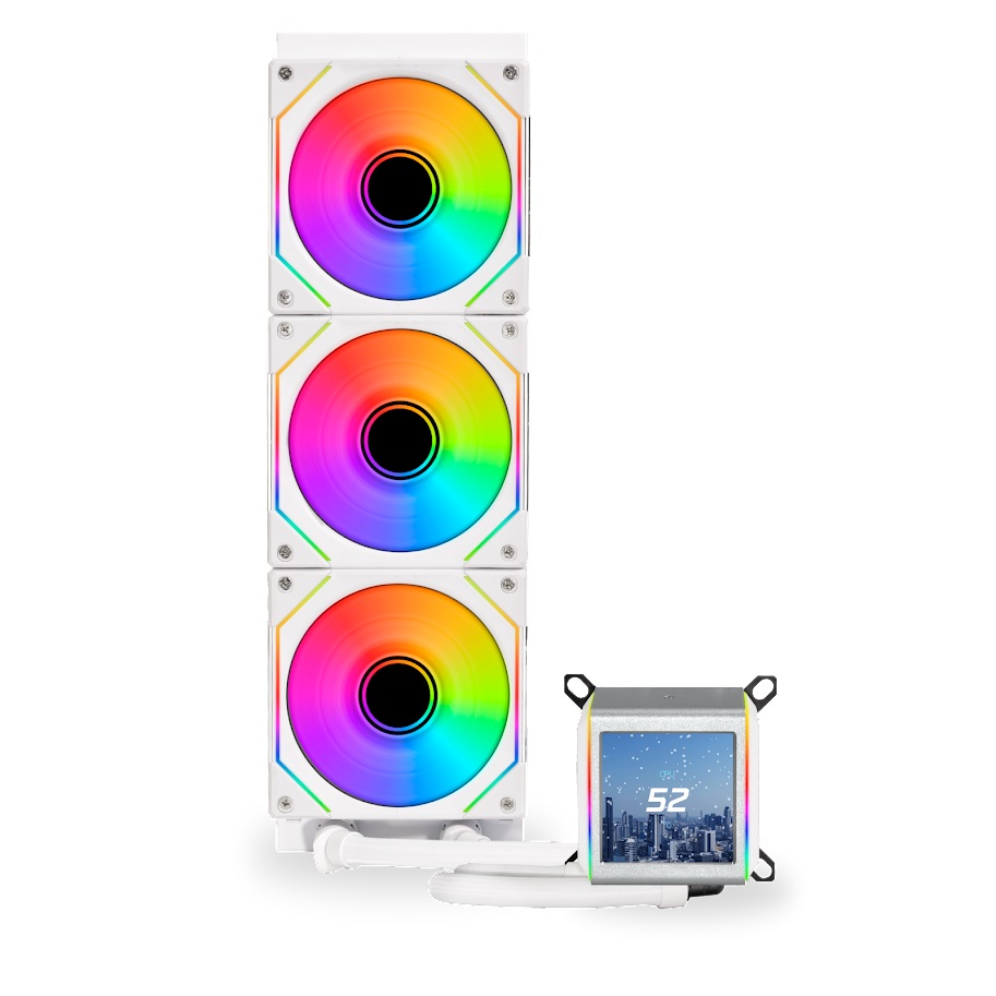 Система водяного охлаждения Lian Li GA II LCD SL-INF 360 White (GA2ALCD36INW) / 3x120mm ARGB PWM Fans / G89.GA2ALCD36INW.R0