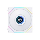 Комплект вентиляторов (3шт.) Lian Li UNI FAN TL LCD 120 White /12TLLCD3W/ 120x125x28мм (1.6” LCD дисплей, PWM, ARGB, 200-1900 об/мин, 27dBa) / G99.12TLLCD3W.R0