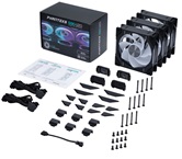 Комплект вентиляторов (3шт.) PHANTEKS D30 DRGB Reversed Black 120x120x30мм (PWM, 10шт./кор, 250-2000 об/мин, 31.8dBa) / PH-F120D30R_DRGB_PWM_BK01_3P