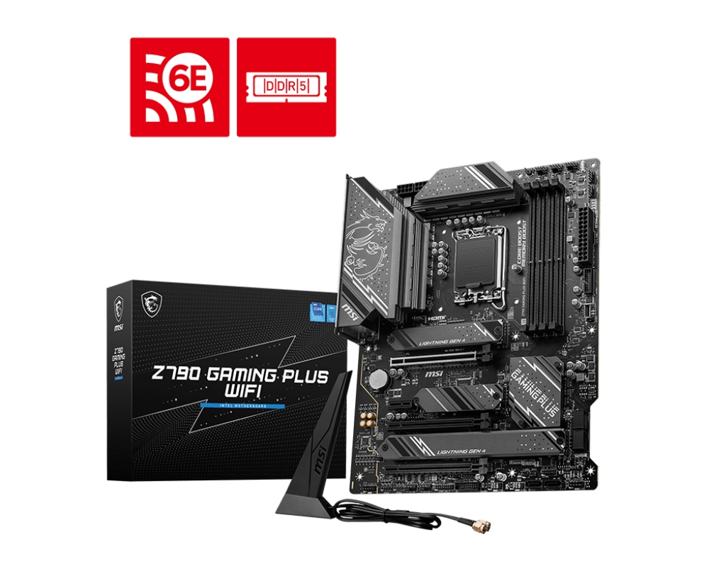 Материнская плата MSI Z790 GAMING PLUS WIFI / Intel Z790 LGA1700 4xDDR5 4xM.2 6xSATA HDMI DP / ATX