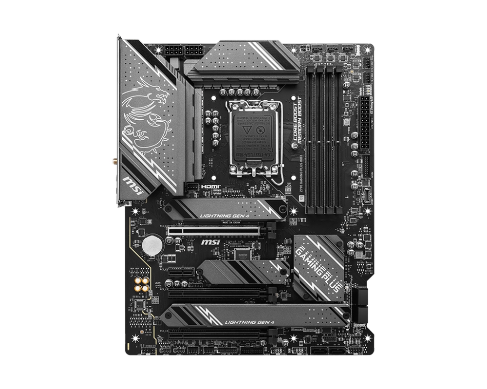 Материнская плата MSI Z790 GAMING PLUS WIFI / Intel Z790 LGA1700 4xDDR5 4xM.2 6xSATA HDMI DP / ATX