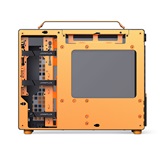 Корпус JONSBO Jonsplus Z20 Orange/Black без БП, боковая панель из закаленного стекла, mini-ITX, micro-ATX, черно-оранжевый