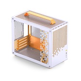 Корпус JONSBO Jonsplus Z20 Orange/White без БП, боковая панель из закаленного стекла, mini-ITX, micro-ATX, бело-оранжевый