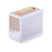 Корпус JONSBO Jonsplus Z20 Orange/White без БП, боковая панель из закаленного стекла, mini-ITX, micro-ATX, бело-оранжевый