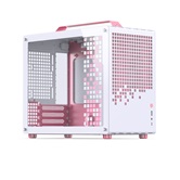 Корпус JONSBO Jonsplus Z20 Pink/White без БП, боковая панель из закаленного стекла, mini-ITX, micro-ATX, бело-розовый