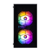 Корпус 1STPLAYER FIREBASE X1 Black / mATX / 3x120mm FRGB fans / X1-BK-3F1