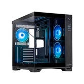 Корпус CHIEFTEC VISIO GM-30B-TG-OP без БП, боковое окно (панорама) из закаленного стекла, 6xPWM ARGB 120мм вентиляторов, черный, ATX