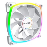 Комплект вентиляторов (3 шт.) Montech RX120 PWM Reverse White / 120mm, 4pin PWM, 3pin ARGB, 800-1600RPM, 59.0CFM, 27.0dBA, Rifle bearing / RX120W3P
