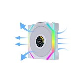 Комплект вентиляторов (3шт.) Lian Li UNI FAN SL WIRELESS LCD 120 Reverse Blade / 12RSLLCD1W3W WHITE / 120x124,5x28мм (1.6” LCD дисплей, PWM, ARGB, 1900 об/мин (Max.), 31dBa) / G99.12RSLLCD1W3W.R0