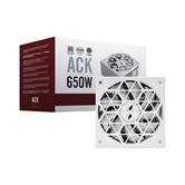 Блок питания 1STPLAYER ACK STANDARD 650W White / ATX 2.4, APFC, 80 PLUS Standard, Double Forward, Teapo main cap, 140mm fan, non-modular / HA-650AC1-WH