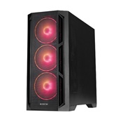 Корпус CHIEFTEC APEX LUMO GA-01B-L-OP без БП, боковая панель из закаленного стекла, 3xARGB 140мм вентилятора спереди, 1xARGB 140мм вентилятор сзади, черный, ATX