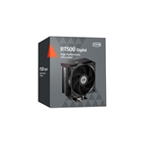 Кулер PCCooler RT500 Digital BK  S115X/1200/1700/18XX/AM4/AM5 (18 шт/кор, TDP 245W, 1x120mm PWM FAN, 5 тепловых трубок 6мм, 500-2200RPM, 32dBa)