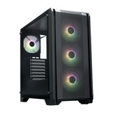 Корпус XASTRA  A500 4ARGB Black ATX/Mesh/ tempered glass / 4x 120mm FC120-ARGB PWM fans/ A500-BK-FC120ARGB-4F-GL