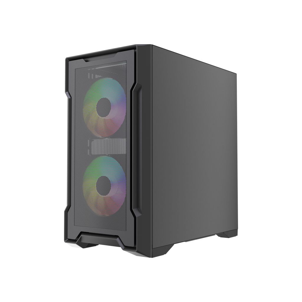 Корпус Powercase Mistral Micro X3B ARGB, Tempered Glass, 3x 120mm ARGB PWM Fan, чёрный, mATX  (CMMXB-A3)
