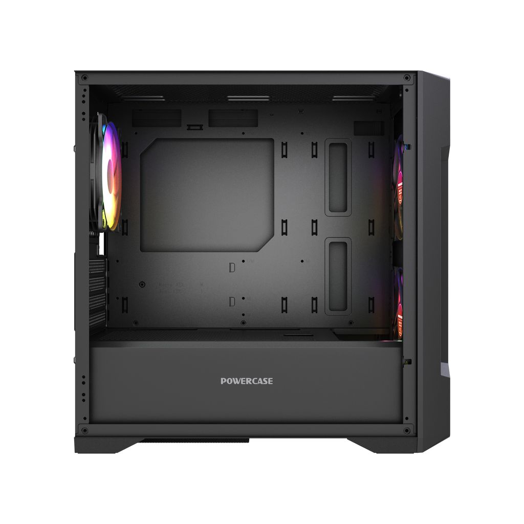 Корпус Powercase Mistral Micro X3B ARGB, Tempered Glass, 3x 120mm ARGB PWM Fan, чёрный, mATX  (CMMXB-A3)