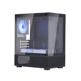 Корпус 1STPLAYER MIKU Mi2-A ARGB Black / mATX / 3x120mm ARGB fans / Mi2-A-BK-2FC7R-1FC7