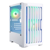 Корпус 1STPLAYER BULLET HUNTER H2 ARGB White / mATX / 4x120mm ARGB fans / H2-WH-4F7-W