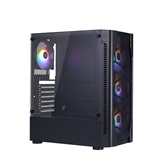 Корпус 1STPLAYER DK D4 Black / ATX / 4x120mm FRGB fans / D4-BK-4F1