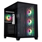 Корпус 1STPLAYER MEGAVIEW MV8-TP ARGB Black / ATX / 4x120mm ARGB fans / MV8-TP-BK-3FC7R-1FC7