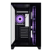 Корпус 1STPLAYER MEGAVIEW MV8-TP ARGB Black / ATX / 4x120mm ARGB fans / MV8-TP-BK-3FC7R-1FC7