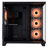 Корпус 1STPLAYER MEGAVIEW MV8-TP ARGB Black / ATX / 4x120mm ARGB fans / MV8-TP-BK-3FC7R-1FC7