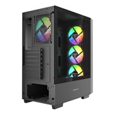 Корпус Powercase Mistral AY4B ARGB, Tempered Glass, 4x 120mm ARGB Fans, чёрный, ATX  (CMAYB-A4)