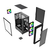 Корпус Powercase Mistral AY4B ARGB, Tempered Glass, 4x 120mm ARGB Fans, чёрный, ATX  (CMAYB-A4)