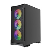 Корпус Powercase Mistral AZ4B ARGB, Tempered Glass, 4x 120mm ARGB Fans, чёрный, ATX  (CMAZB-A4)