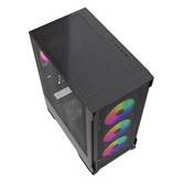 Корпус Powercase Mistral AZ4B ARGB, Tempered Glass, 4x 120mm ARGB Fans, чёрный, ATX  (CMAZB-A4)