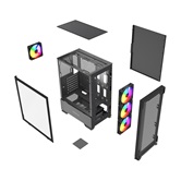 Корпус Powercase Mistral AZ4B ARGB, Tempered Glass, 4x 120mm ARGB Fans, чёрный, ATX  (CMAZB-A4)
