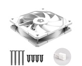 Вентилятор ID-COOLING TF-12025 WHITE 120x120x25мм (60шт./кор, PWM, резиновые углы, белый, 700-1800об/мин)  BOX