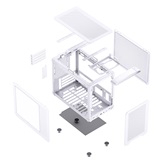 Корпус JONSBO C6 MAX White без БП, mini-ITX, micro-ATX, белый