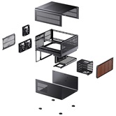 Корпус JONSBO N5 Black без БП, mini-ITX, micro-ATX, ATX, EATX, черный