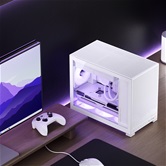 Корпус JONSBO D32 STD White без БП, боковая панель из закаленного стекла, mini-ITX, micro-ATX, белый